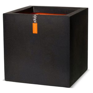 Capi plantenbak urban smooth vierkant 30x30x30 cm zwart kbl902