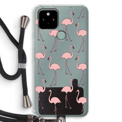 Anything Flamingoes: Pixel 5 Transparant Hoesje met koord