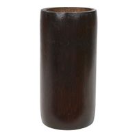 Bamboe theelichthouders/waxinelichthouders bruin 16 cm   - - thumbnail