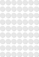 Apli ronde etiketten in etui diameter 10 mm, wit, 378 stuks, 63 per blad (2660)