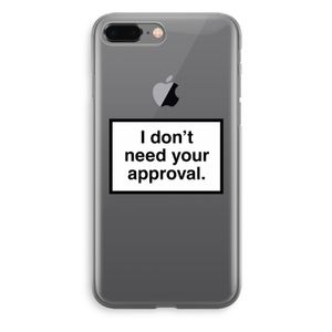 Don't need approval: iPhone 8 Plus Transparant Hoesje