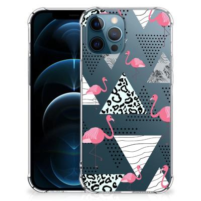 iPhone 12 | 12 Pro Case Anti-shock Flamingo Triangle iPhone 12 | 12 Pro Case Anti-shock Flamingo Triangle
