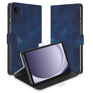 Uniek Samsung Galaxy Tab A9 Tablethoesje Polygon Blue Design | B2C Telecom