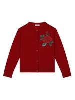 Dolce & Gabbana Kids cardigan à col ras-de-cou - Rouge