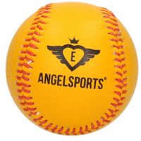 Oranje/gele honkbal/softbal 10 cm   - - thumbnail