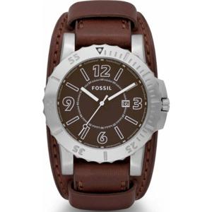 Horlogeband Fossil BQ1017 Onderliggend Leder Bruin 22mm