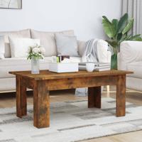 Salontafel 100x60x42 cm bewerkt hout gerookt eikenkleurig