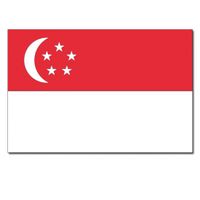 Gevelvlag/vlaggenmast vlag Singapore 90 x 150 cm   - - thumbnail