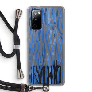 Blauwe nerven: Samsung Galaxy S20 FE / S20 FE 5G Transparant Hoesje met koord