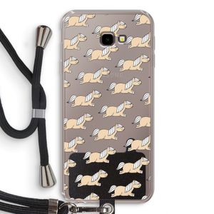 Ponys: Samsung Galaxy J4 Plus Transparant Hoesje met koord
