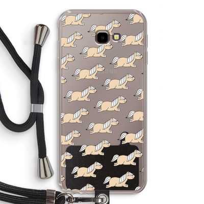 Ponys: Samsung Galaxy J4 Plus Transparant Hoesje met koord