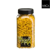 Marbles geel fles 1 kilogram - Mica Decorations