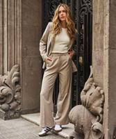 Esqualo Trousers wide leg | Taupe Melange