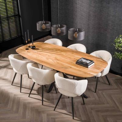 LifestyleFurn Eettafel 'Imre' Deens ovaal, Acaciahout, 215 x 105cm