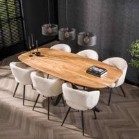 LifestyleFurn Eettafel 'Imre' Deens ovaal, Acaciahout, 215 x 105cm LifestyleFurn Eettafel 'Imre' Deens ovaal, Acaciahout, 215 x 105cm