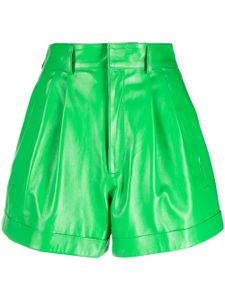 Manokhi short en cuir à taille haute - Vert