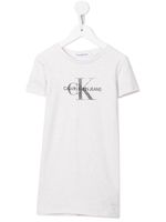 Calvin Klein Kids robe à logo imprimé - Tons neutres