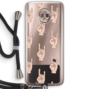 Rock: Motorola Moto G6 Transparant Hoesje met koord