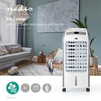 Nedis Mobiele Aircooler | 3 l | 3 Snelheden | 270 m³/h | Zwenkfunctie | 1 stuk - COOL115CWT COOL115CWT - thumbnail