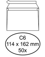 Envelop Quantore bank C6 114x162mm zelfklevend wit 50stuks - thumbnail