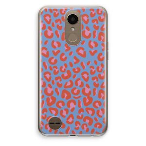 Leopard blue: LG K10 (2017) Transparant Hoesje