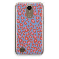 Leopard blue: LG K10 (2017) Transparant Hoesje