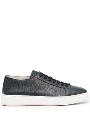 Santoni baskets à logo - Bleu