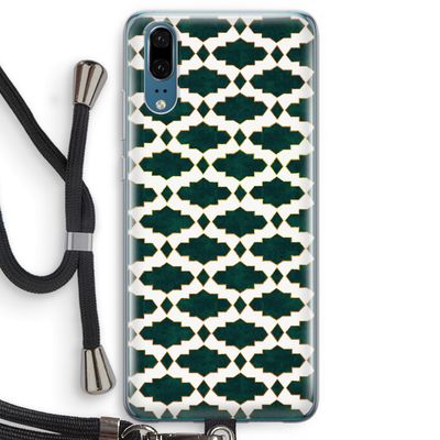 Moroccan tiles: Huawei P20 Transparant Hoesje met koord