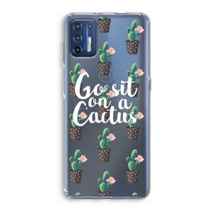 Cactus quote: Motorola Moto G9 Plus Transparant Hoesje