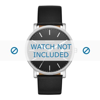 Horlogeband Skagen SKW6294 Leder Zwart 20mm