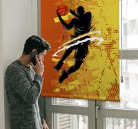 Basketbal speler rolgordijn