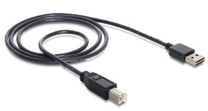 Delock USB-kabel USB 2.0 USB-A stekker, USB-B stekker 3.00 m Zwart Stekker past op beide manieren, Vergulde steekcontacten, UL gecertificeerd 83360