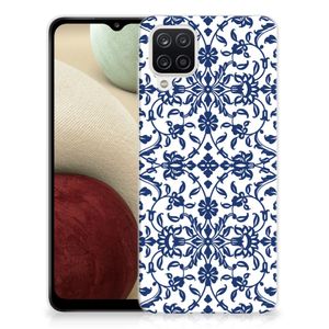 Samsung Galaxy A12 TPU Case Flower Blue