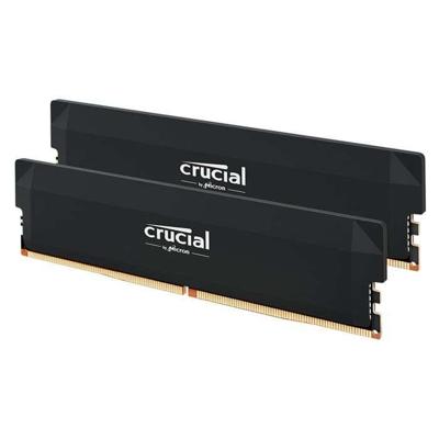 CRUCIAL Geheugen RAM PRO DDR5 - 6400 MHZ - 32GB Kit (16GBx2 - OC Gaming Geheugen Zwart - CP2K16G64C38U5B