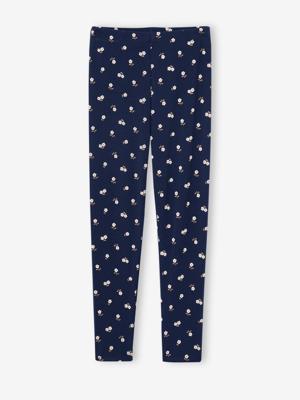 Bedrukte legging voor meisjes marineblauw