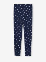 Bedrukte legging voor meisjes marineblauw