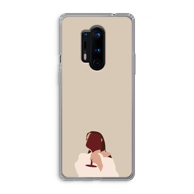 I drink wine: OnePlus 8 Pro Transparant Hoesje