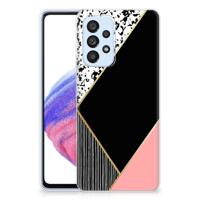 Samsung Galaxy A53 5G | TPU Hoesje | Zwart Roze Vormen