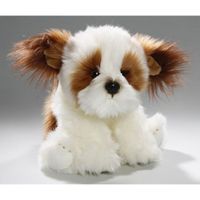 Zittende pluche knuffel shih tzu hond 24 cm    - - thumbnail