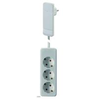 BACHMANN SmartPlug platte connector, met 3x geaarde stekkerdoos, wit, 1,6 m - thumbnail