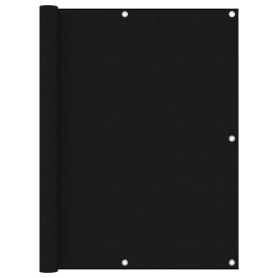 VidaXL Balkonscherm 120x500 cm oxford stof zwart