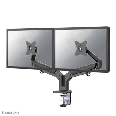 Neomounts ds70-810bl2 desk mount ultra flat, clamp/grommet, dual-mount, 17 - 32 inch