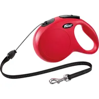 Flexi rollijn classic cord M rood 8 meter