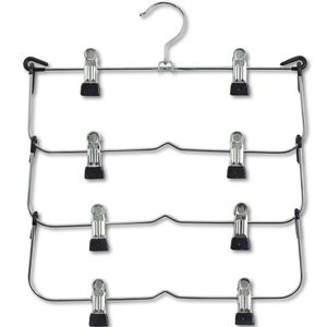 Zeller Kledinghanger - zilver - meervoudig - broekhanger - 36 cm