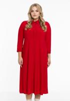 Yoek Lange blouse-jurk | Rood | Maat 58/60