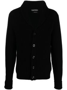 TOM FORD cardigan en maille à col châle - Noir