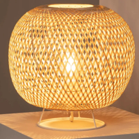 Rotan tafellamp gevlochten 'Lucia' modern rotan lamp modern 330mm Rotan tafellamp gevlochten 'Lucia' modern rotan lamp modern 330mm