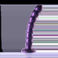 Ouch! by Shots Gekralde Silicone G-Spot Dildo - 8'' / 20,5 cm - Metallic Paars - thumbnail