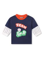 Kenzo Kids t-shirt imprimé à effet superposé - Bleu - thumbnail