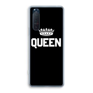 Queen zwart: Sony Xperia 5 II Transparant Hoesje